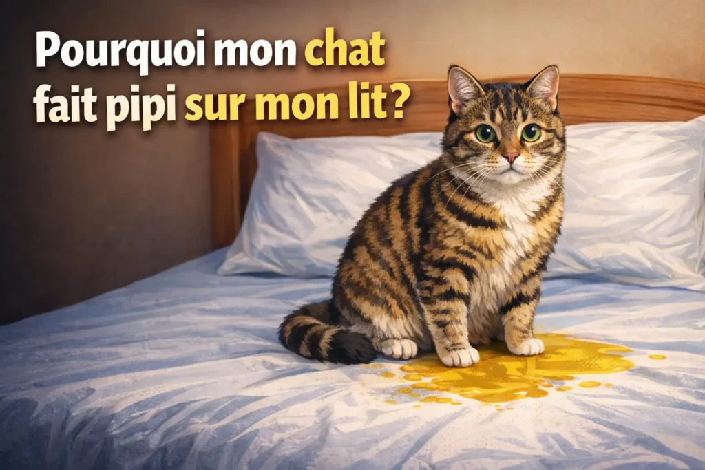 Pourquoi mon chat fait pipi sur mon lit